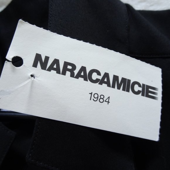 Naracamicie Black & Green Zipper Top Medium Long Sleeve - Picture 9 of 10